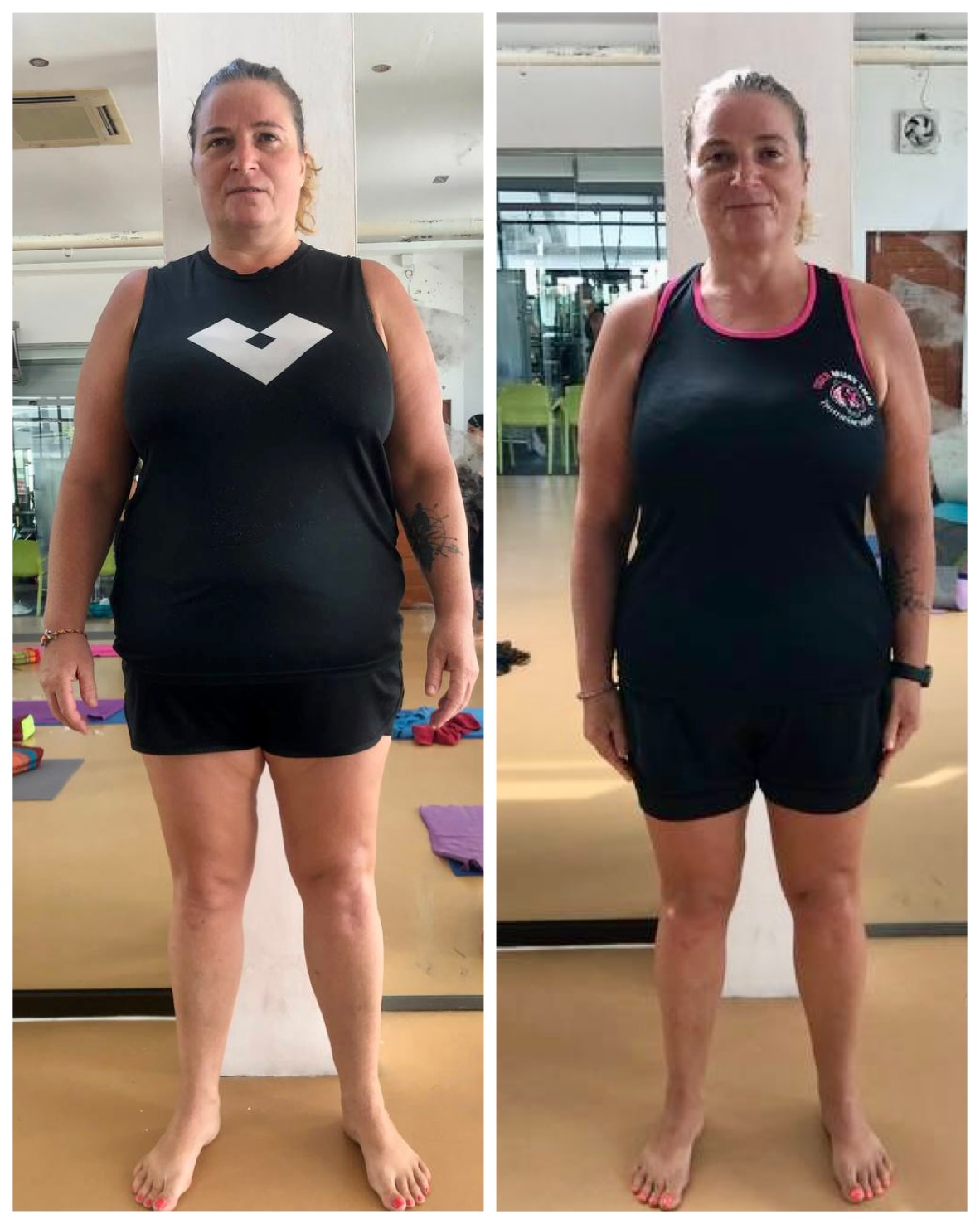 Nicola Gallagher before and after transformation