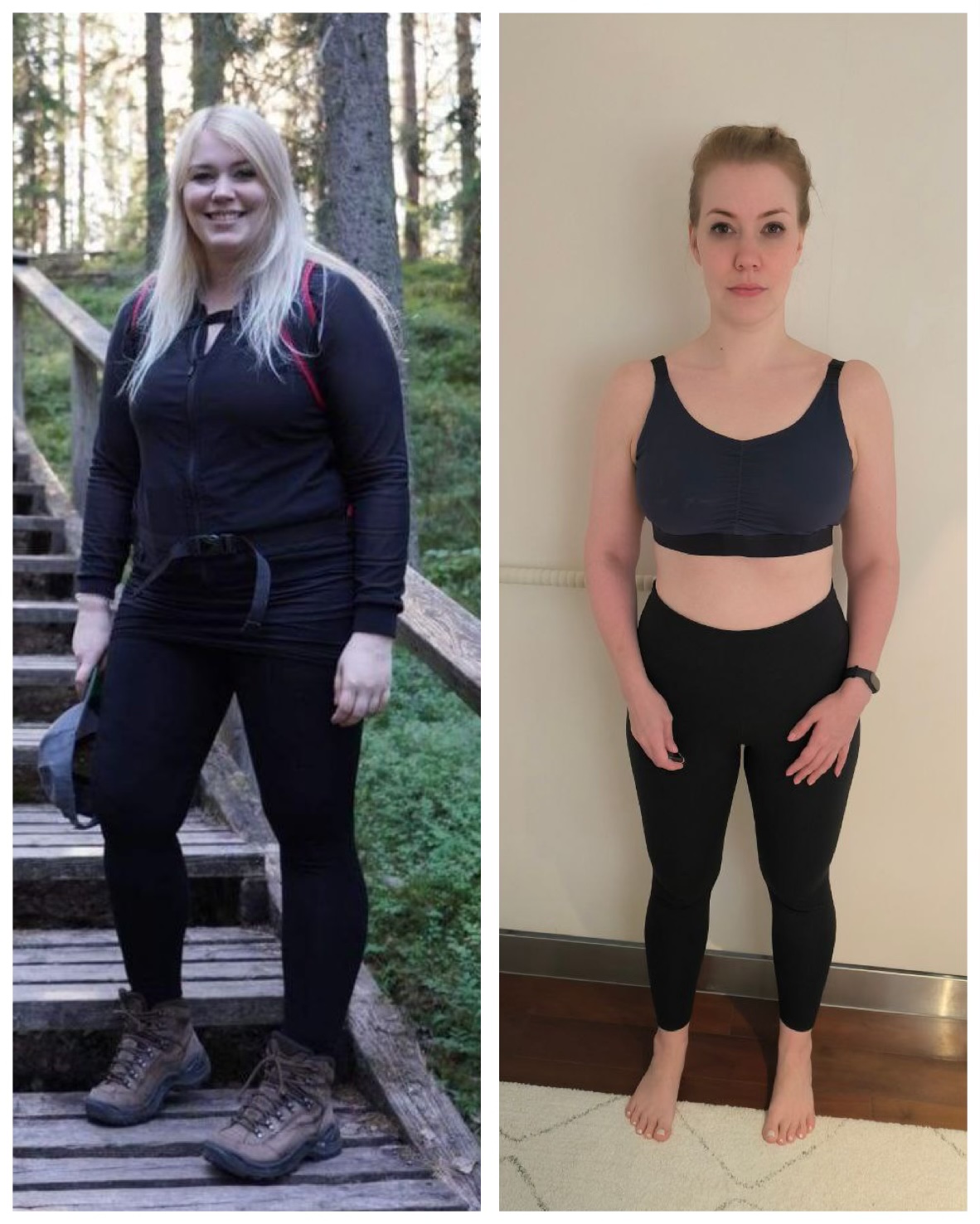 Tanja Samaati before and after transformation
